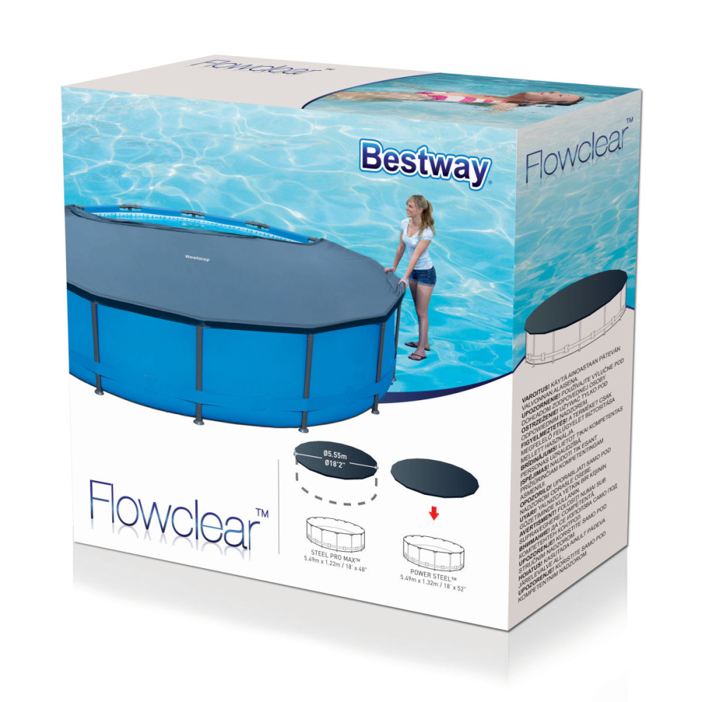 COPERTURA PER PISCINA TONDA D.549 CM CON TELAIO PORTANTE - BESTWAY -58039