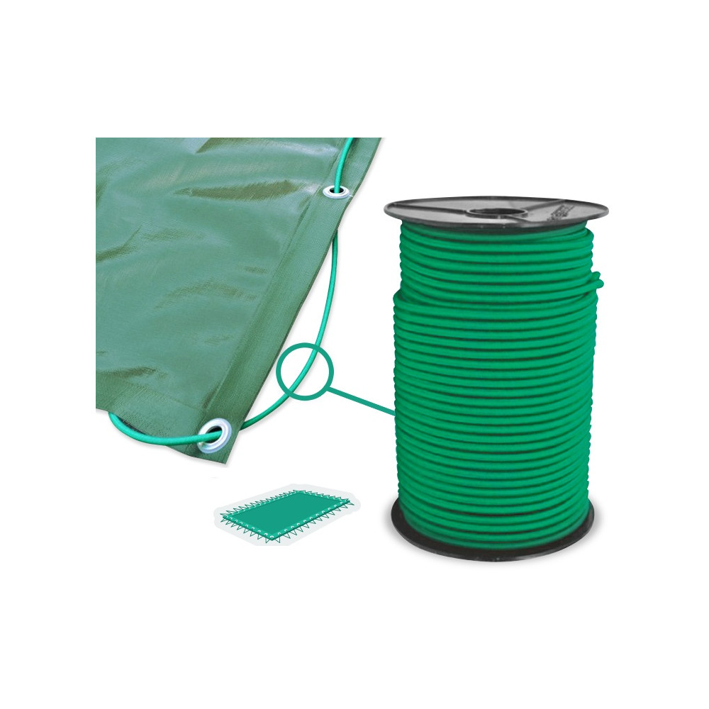 CORDA ELASTICA VERDE DA 0,8 MM PER COPERTURE INVERNALI PISCINE