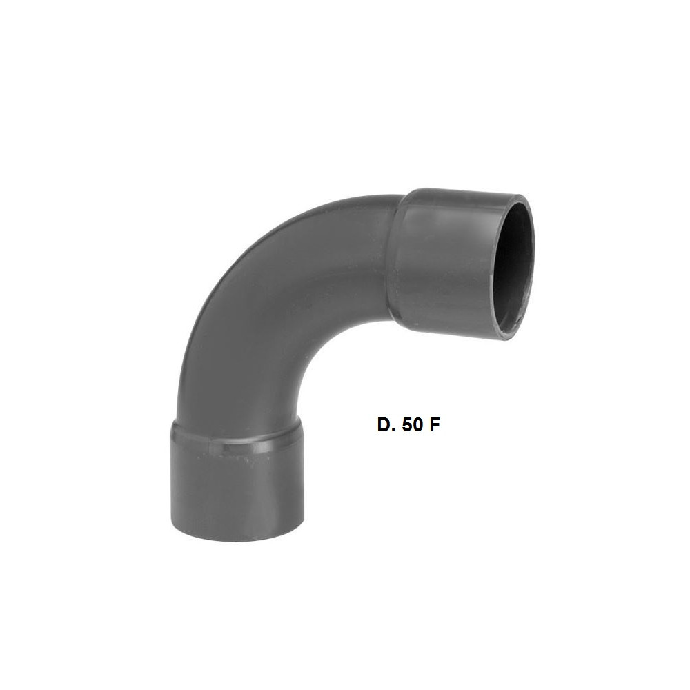 CURVA PVC 90° INCOL. D. 50 F
