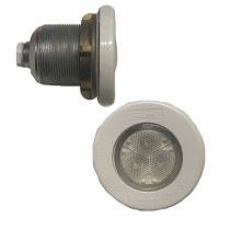 FARETTO 15 WATT 12V LAMPADA DICROICA CORPO C/ FILETTO IN ACCIAIO DA 2" E GHIERA - ORIGINALE ASTRAL