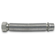 FLESSIBILE ACQUA ACCIAIO INOX ESTENSIBILE DA MM 200/410 ATT. 3/4" MF