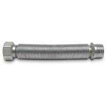 FLESSIBILE ACQUA ACCIAIO INOX ESTENSIBILE DA MM 220-400 ATT. 1/2 MF