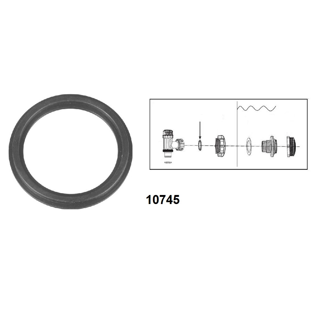 GUARNIZIONE DENTATA PER VALVOLA PLUNGER 10747 - BIANCA