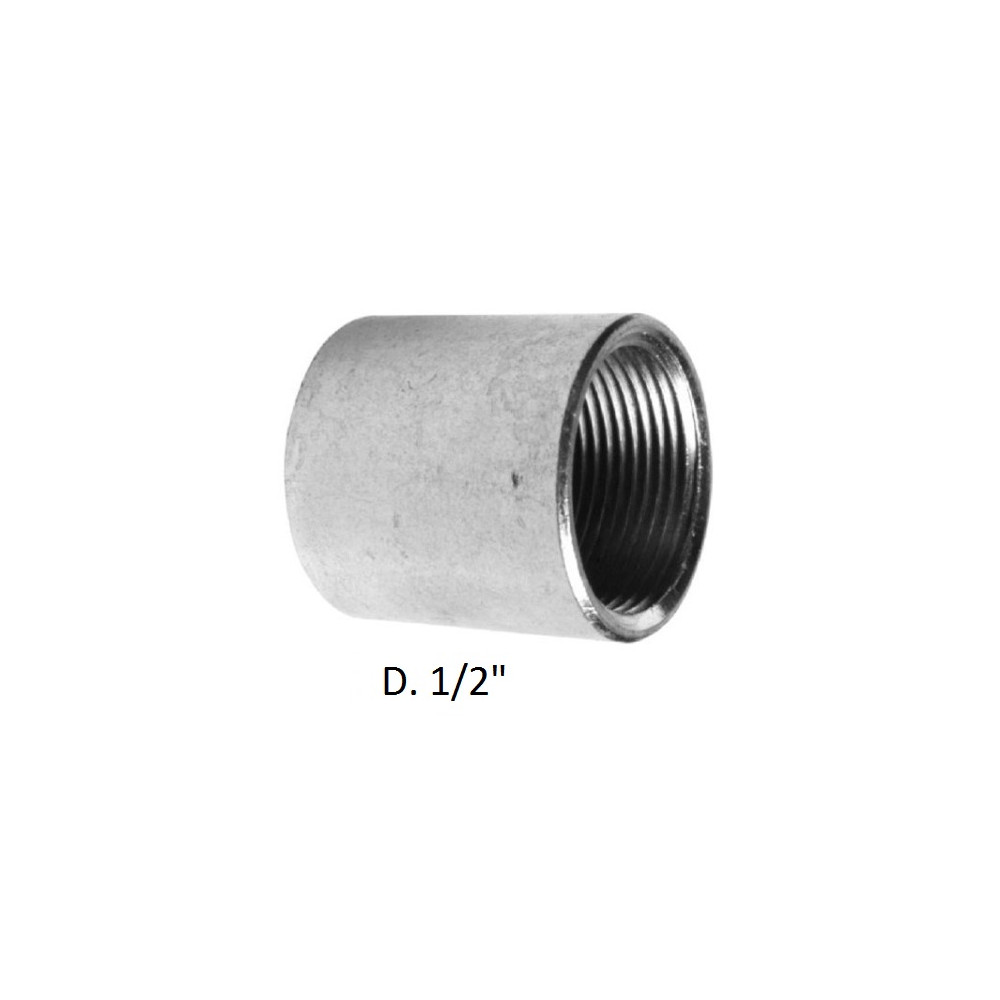 MANICOTTO ACCIAIO ZINCATO 1/2" FF