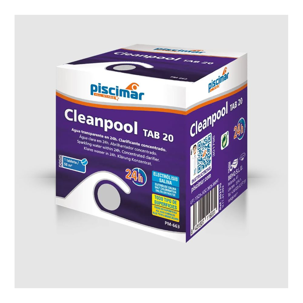 PM-663 CLEANPOOL TAB 20 - CHIARIFICATORE CONCENTRATO