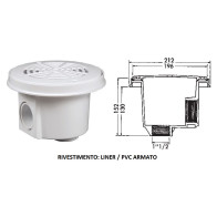 PRESA DI FONDO SERIE LUXE COFIES HAYWARD (LINER/PVC ARMATO)