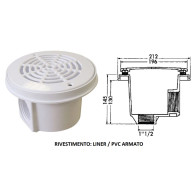 PRESA DI FONDO SERIE SUPER LUXE 2" COFIES HAYWARD (LINER/PVC ARMATO)