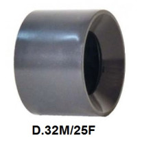 RIDUZIONE PVC CORTA INCOL. M/F D. 32x25
