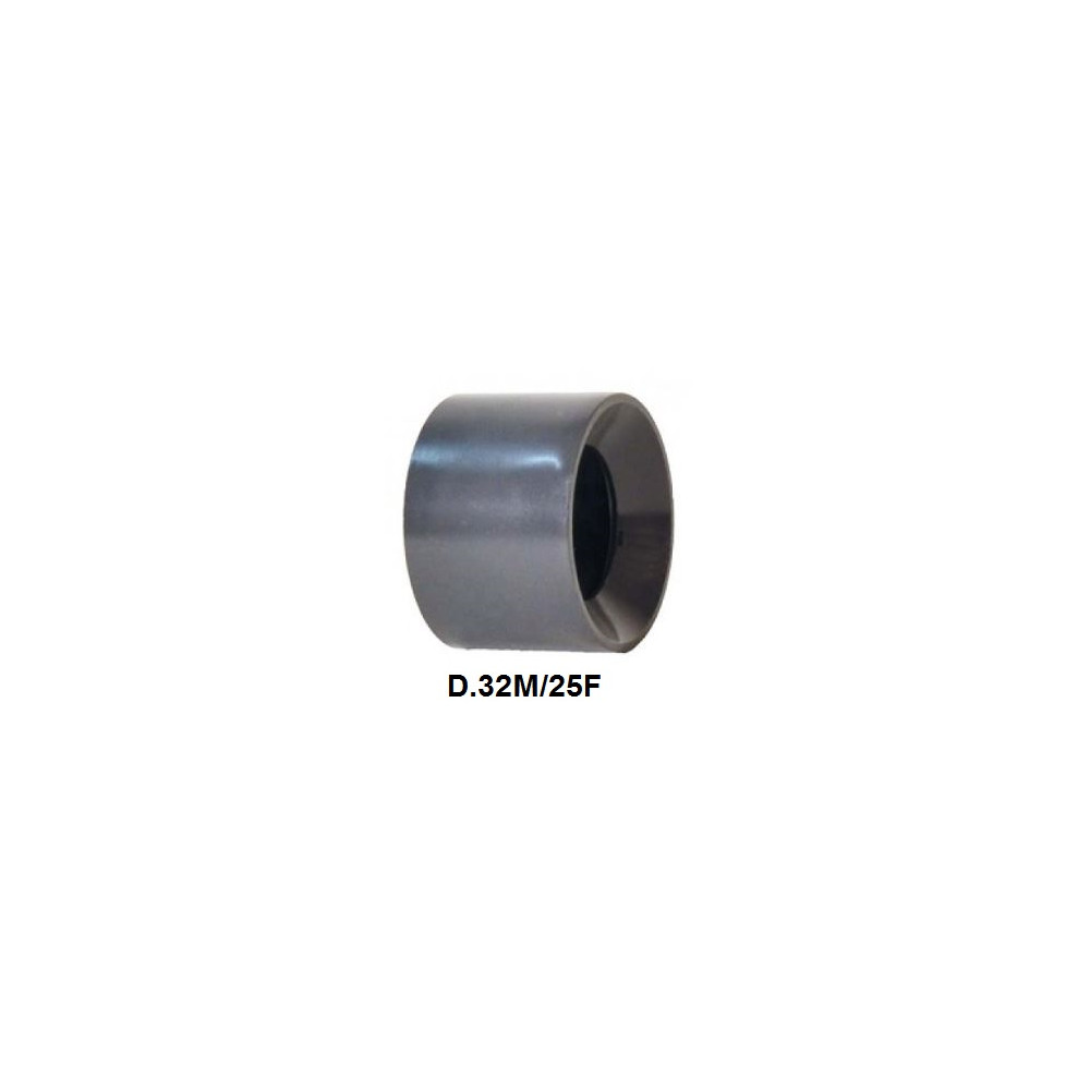 RIDUZIONE PVC CORTA INCOL. M/F D. 32x25