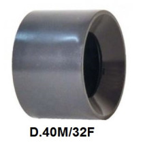 RIDUZIONE PVC CORTA INCOL. M/F D. 40x32