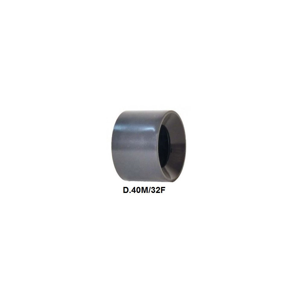 RIDUZIONE PVC CORTA INCOL. M/F D. 40x32