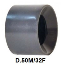 RIDUZIONE PVC CORTA INCOL. M/F D. 50x32
