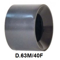 RIDUZIONE PVC CORTA INCOL. M/F D. 63x40