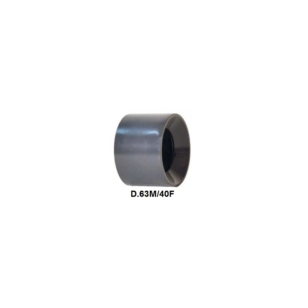 RIDUZIONE PVC CORTA INCOL. M/F D. 63x40