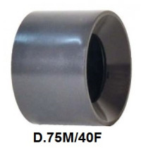 RIDUZIONE PVC CORTA INCOL. M/F D. 75x40