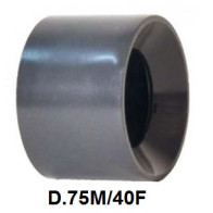 RIDUZIONE PVC CORTA INCOL. M/F D. 75x40