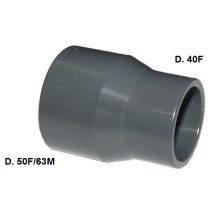 RIDUZIONE PVC LUNGA INCOL. 50F/63M x 40F