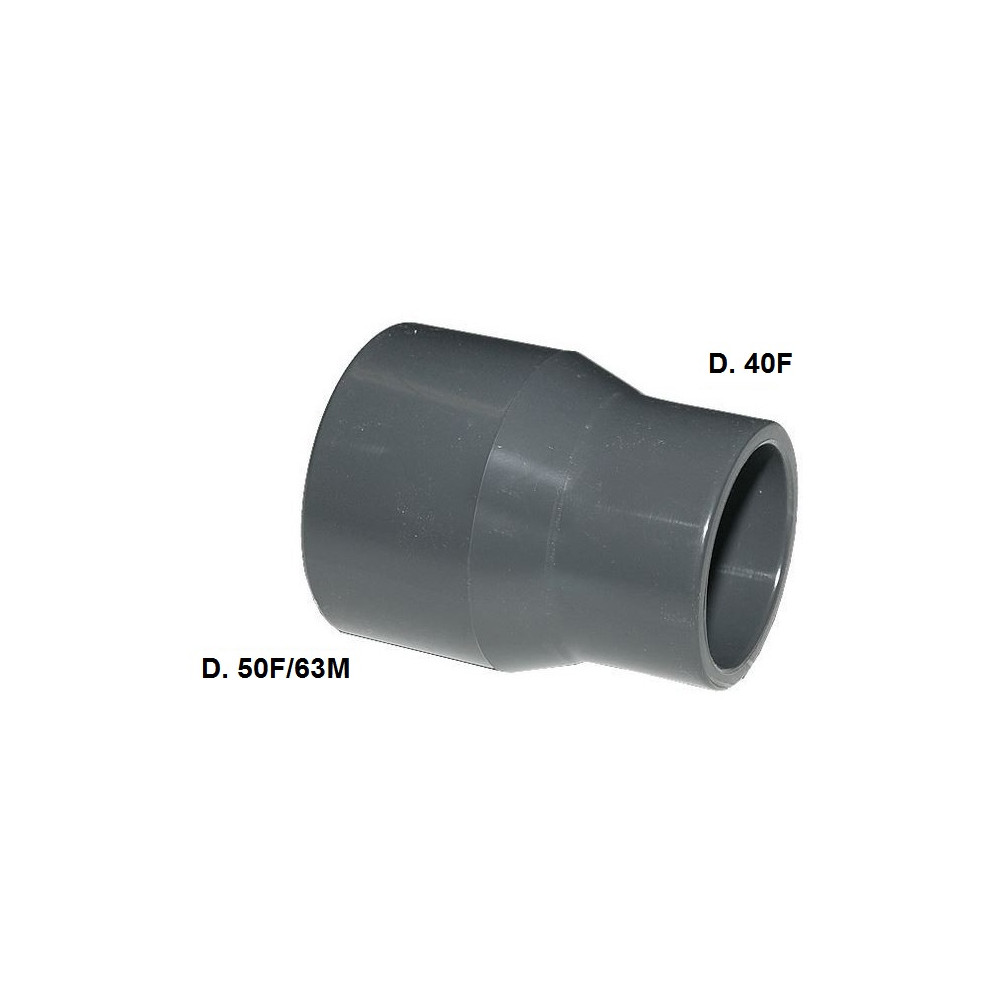 RIDUZIONE PVC LUNGA INCOL. 50F/63M x 40F