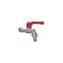 RUBINETTO PORTAGOMMA DA 1" CON LEVA ROSSA