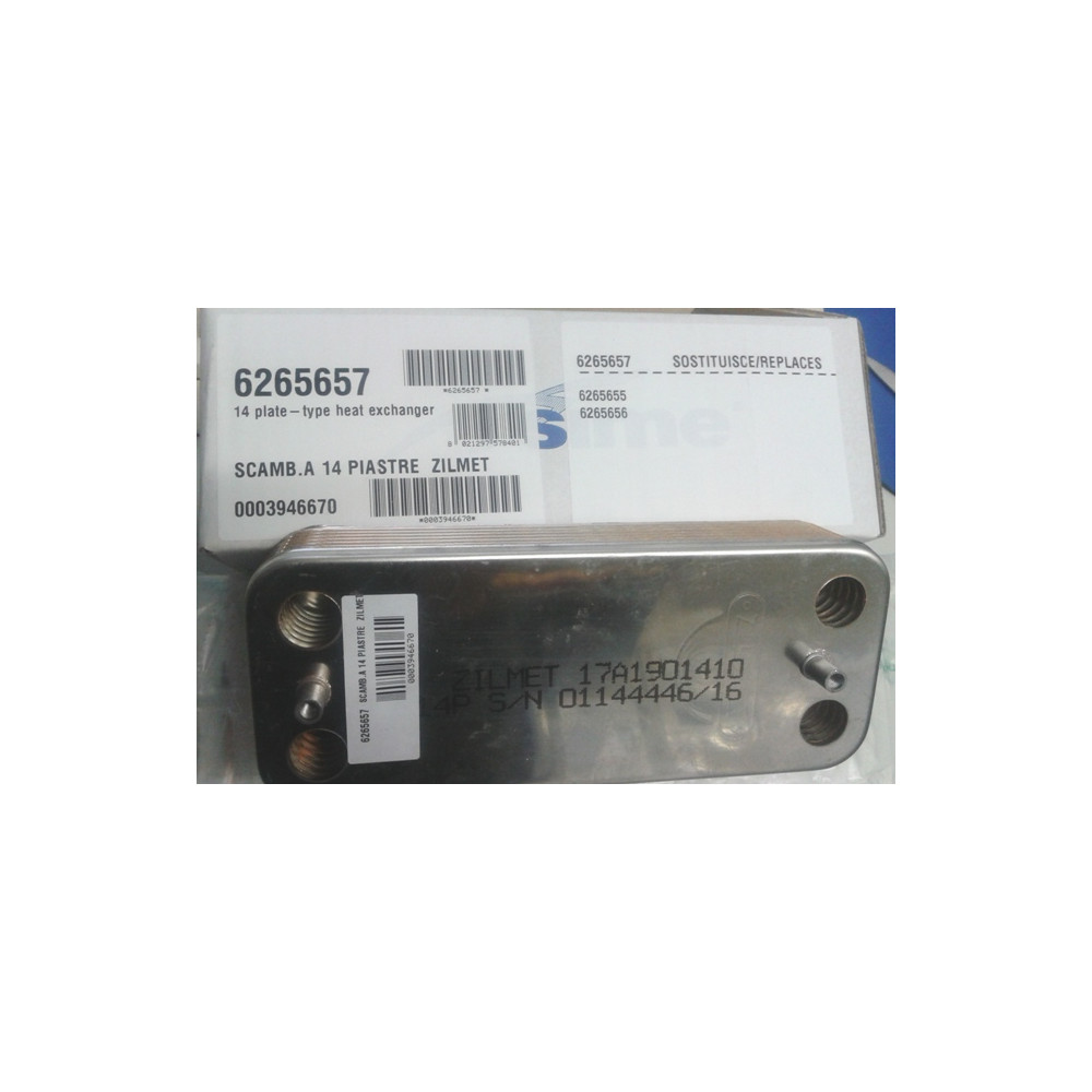 SCAMBIATORE A 14 PIASTRE ZILMET X CALDAIA SIME BRAVA ONE 25 A COND.