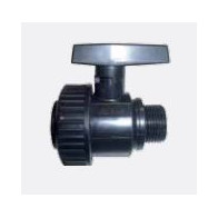 VALVOLA PVC A SFERA NERA MF 1" PIANETA ACQUA