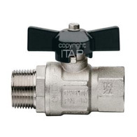 VALVOLA SFERA ACQUA 1/2" MF LEVA A FARFALLA NERA