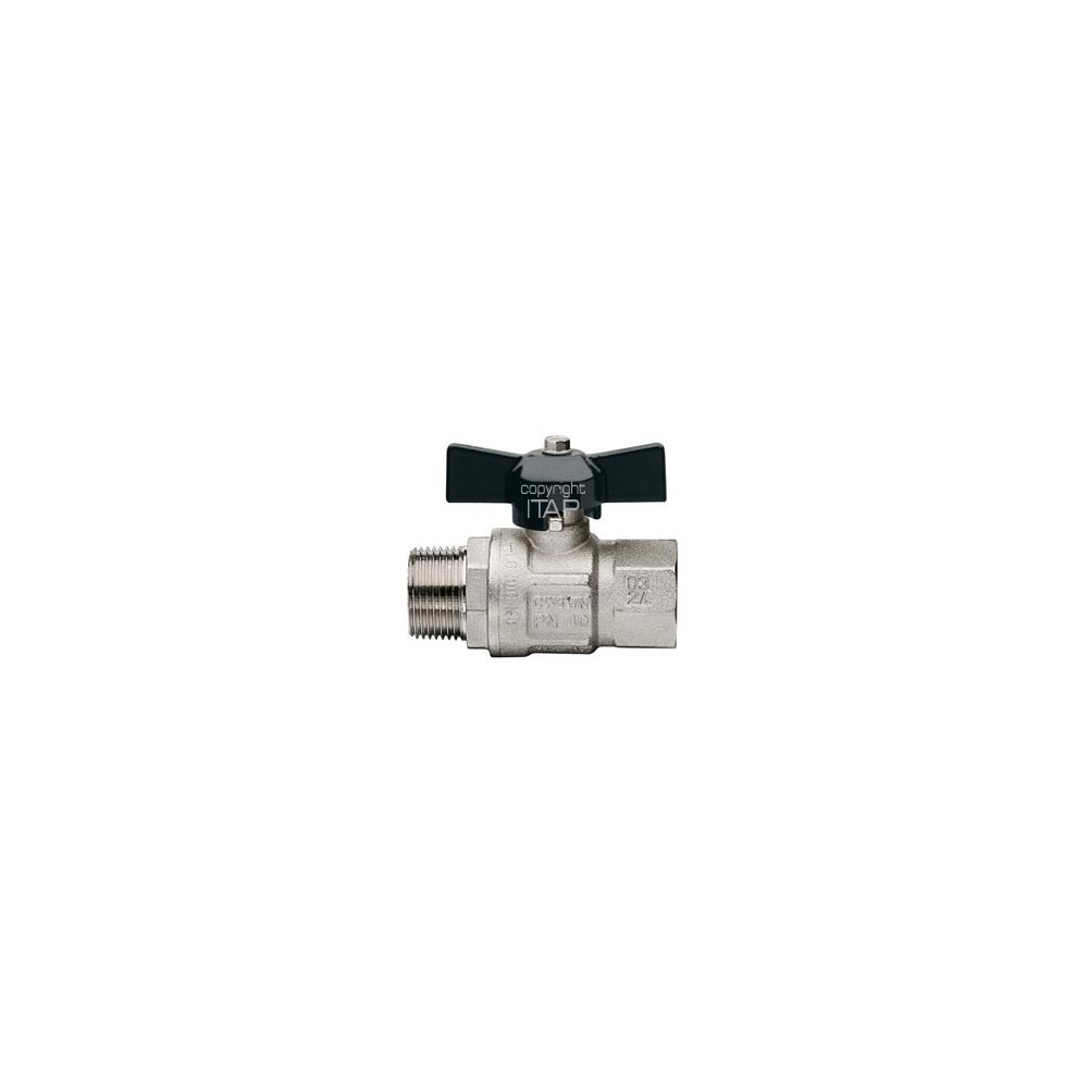 VALVOLA SFERA ACQUA 1/2" MF LEVA A FARFALLA NERA