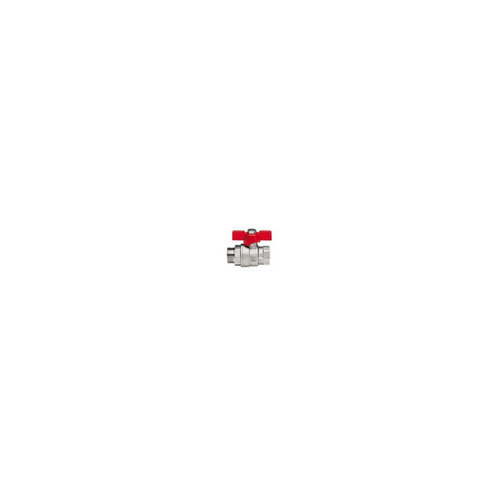 VALVOLA SFERA ACQUA 1/2" MF LEVA A FARFALLA ROSSA