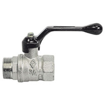 VALVOLA SFERA ACQUA DA1" X 1/2 MF LEVA LUNGA E NERA