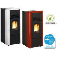 STUFA A PELLET VENTILATA NORDICA GIUSY EVO 2.0 - 7 KW/H - VOL. RISC. 201 MC