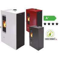 STUFA A PELLET VENTILATA QUEEN MINI 5 - 4,4 KW/H - VOL. RISC. 135 MC