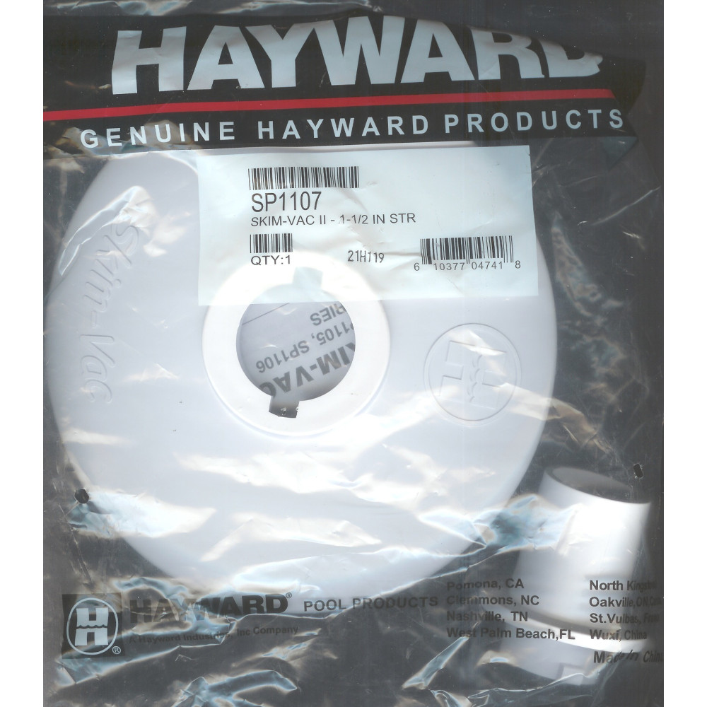 SKIM VAC PER SKIMMER HAYWARD SERIE SP1080 CON DERIV. DRITTA DA 1"1/2