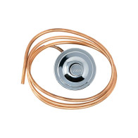 PULSANTE IN OTTONE CROMATO PER SIFONE CATIS CON TUBETTO RAME 145 CM