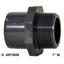 ADATTATORE PVC D. 40 F x 50 M x 1" M