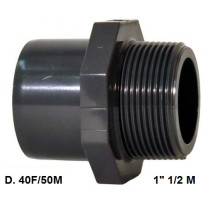 ADATTATORE PVC D. 40 F x 50 M x 1"1/2 M