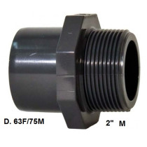 ADATTATORE PVC D. 63 F x 75 M x 2" M