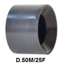 BUSSOLA RIDUZIONE PVC INCOL. D.50 M x D.25 F
